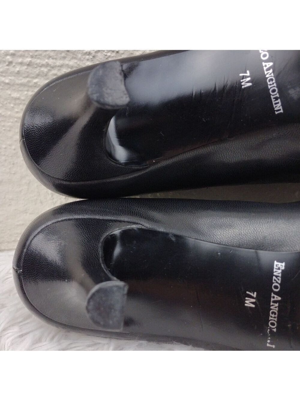 Enzo Angiolini Black Leather Upper Round Toe Mid Heel Buckled Mary Jane Shoe - Picture 9 of 16